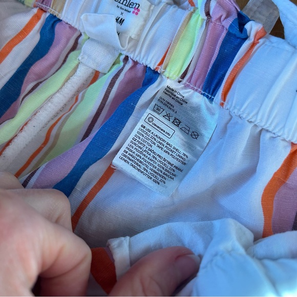 Lemlem x H&M Colorful Belted Linen Cotton Bohemian Short - Picture 10 of 10